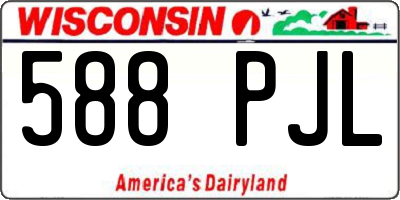WI license plate 588PJL