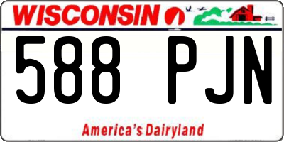 WI license plate 588PJN