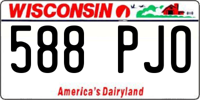 WI license plate 588PJO
