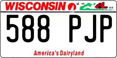 WI license plate 588PJP
