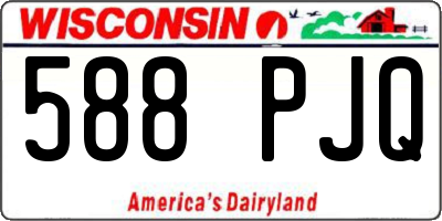 WI license plate 588PJQ