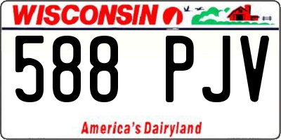 WI license plate 588PJV