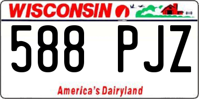 WI license plate 588PJZ