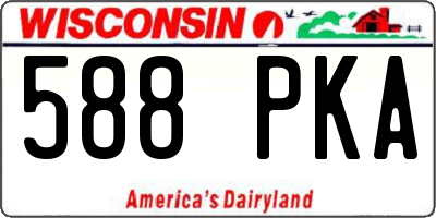 WI license plate 588PKA