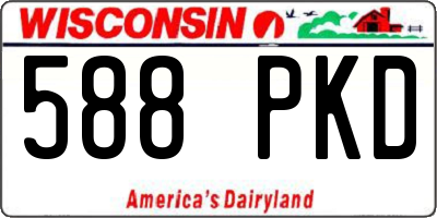 WI license plate 588PKD