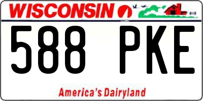 WI license plate 588PKE