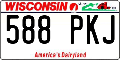 WI license plate 588PKJ