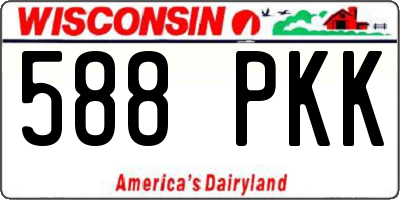 WI license plate 588PKK