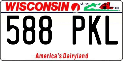 WI license plate 588PKL
