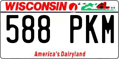 WI license plate 588PKM