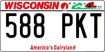 WI license plate 588PKT