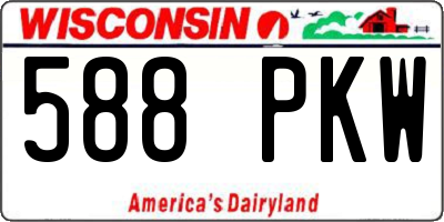 WI license plate 588PKW