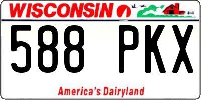 WI license plate 588PKX