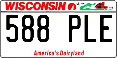 WI license plate 588PLE