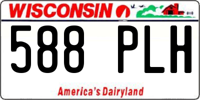 WI license plate 588PLH