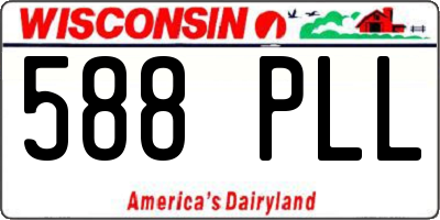 WI license plate 588PLL