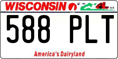 WI license plate 588PLT