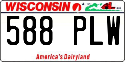 WI license plate 588PLW