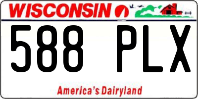 WI license plate 588PLX