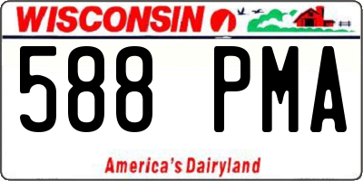 WI license plate 588PMA