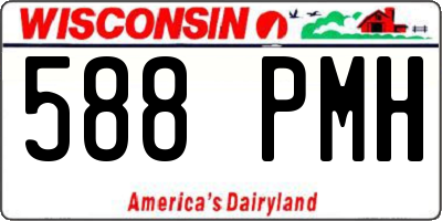 WI license plate 588PMH