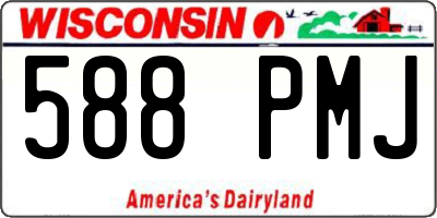 WI license plate 588PMJ