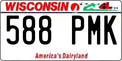 WI license plate 588PMK
