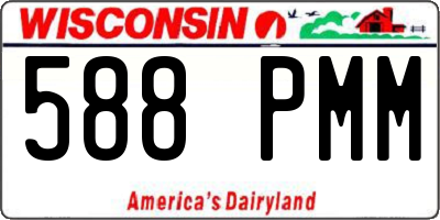 WI license plate 588PMM