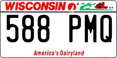 WI license plate 588PMQ