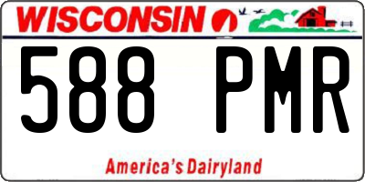 WI license plate 588PMR