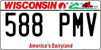 WI license plate 588PMV