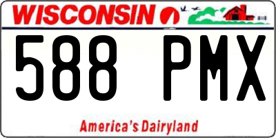 WI license plate 588PMX