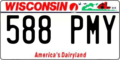 WI license plate 588PMY