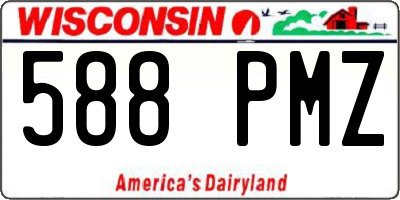 WI license plate 588PMZ