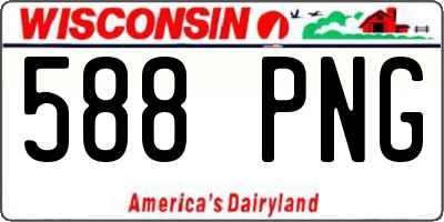 WI license plate 588PNG