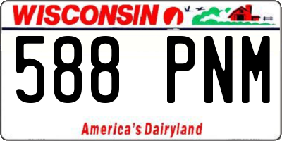 WI license plate 588PNM
