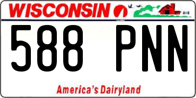 WI license plate 588PNN