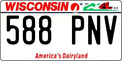 WI license plate 588PNV