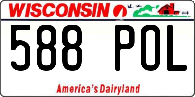 WI license plate 588POL