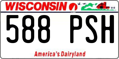 WI license plate 588PSH