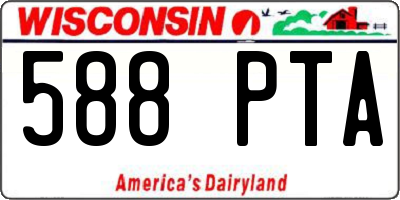 WI license plate 588PTA