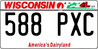 WI license plate 588PXC