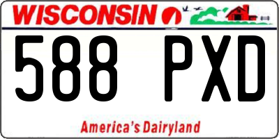 WI license plate 588PXD