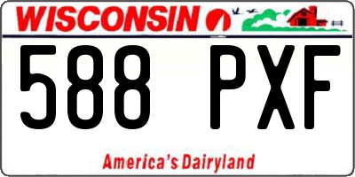 WI license plate 588PXF