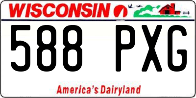 WI license plate 588PXG