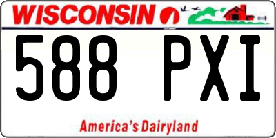 WI license plate 588PXI