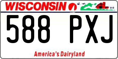 WI license plate 588PXJ