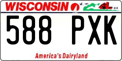 WI license plate 588PXK