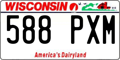 WI license plate 588PXM