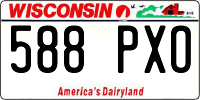WI license plate 588PXO